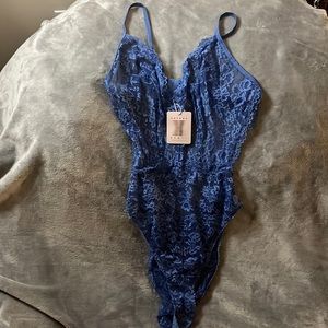 Blue lace teddy